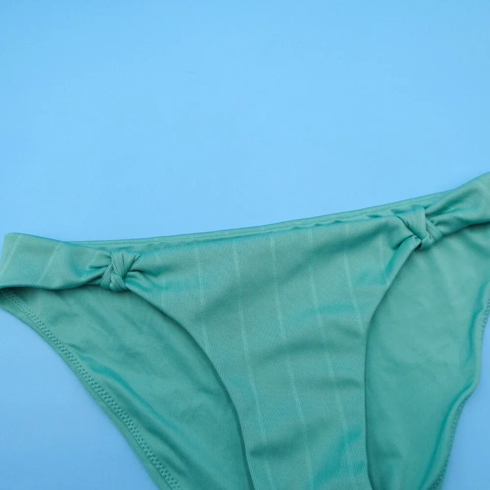 Victorias Secret Medium Green Twisted Top Brazilian Bikini Bottom Swimwear Beach